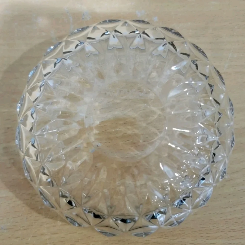 Vintage Val St Lambert Signed Cut Crystal Dishes Set of 4